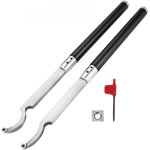 Utensili Per Tornitura Del Legno Con 2 Alberi A Gancio 2 Pcs E 2 Maniglia