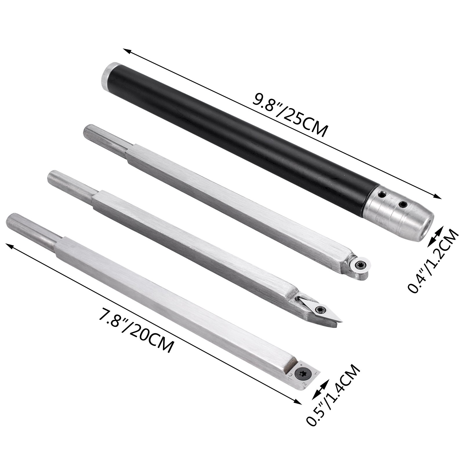 Utensili Per Tornitura Del Legno 3 Pcs E 1 Maniglia Utensili Da Tornio In Legno