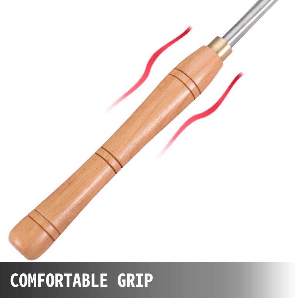 VEVOR Utensili per Tornitura in Legno per Metallo Duro di 5 Tipi, Utensili da Tornio in Legno per Metallo 5 Pezzi, Sgorbie per Legno, per Tagliare Scanalature a V, Fare Curve e Insenature