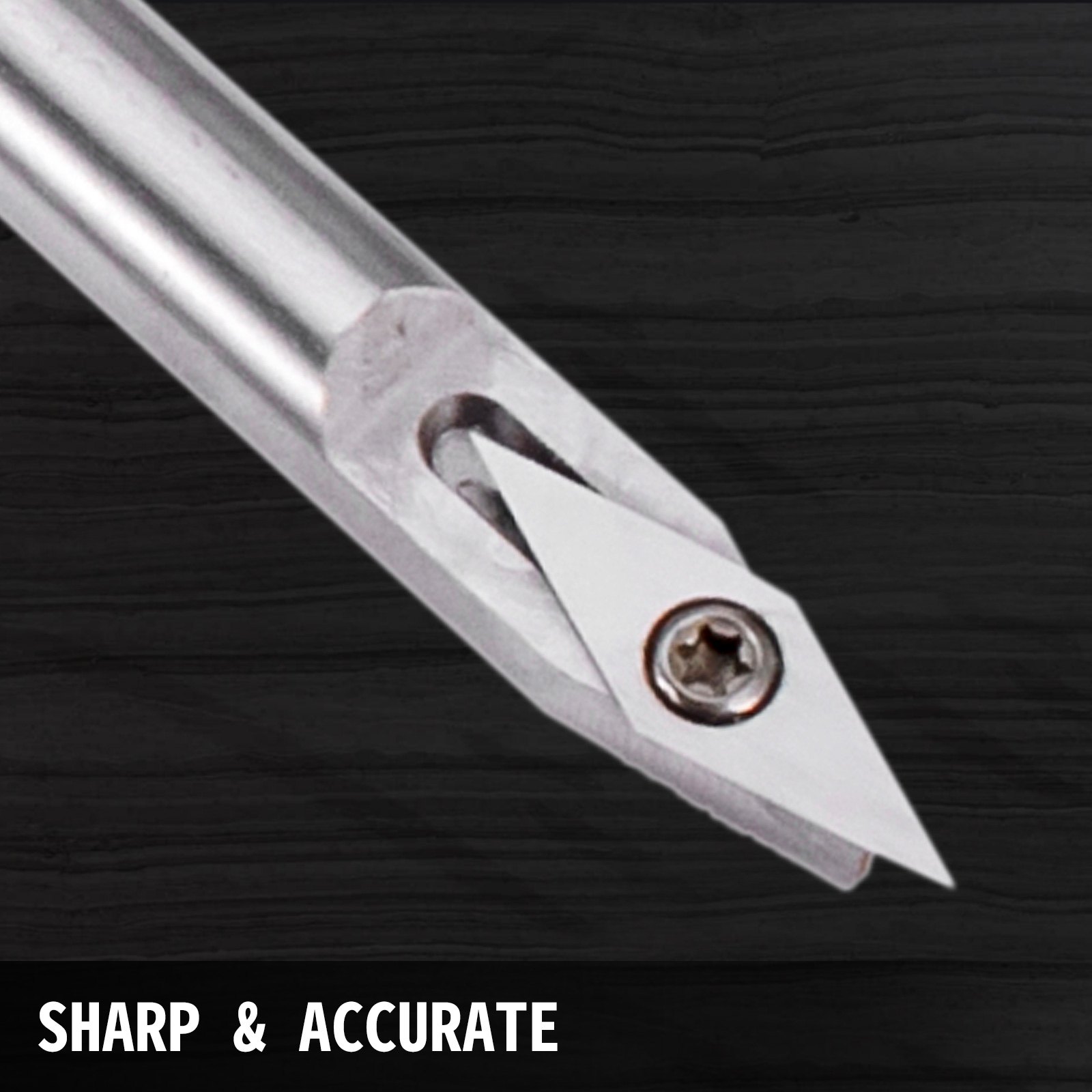 VEVOR Utensili per Tornitura in Legno per Metallo Duro di 5 Tipi, Utensili da Tornio in Legno per Metallo 5 Pezzi, Sgorbie per Legno, per Tagliare Scanalature a V, Fare Curve e Insenature