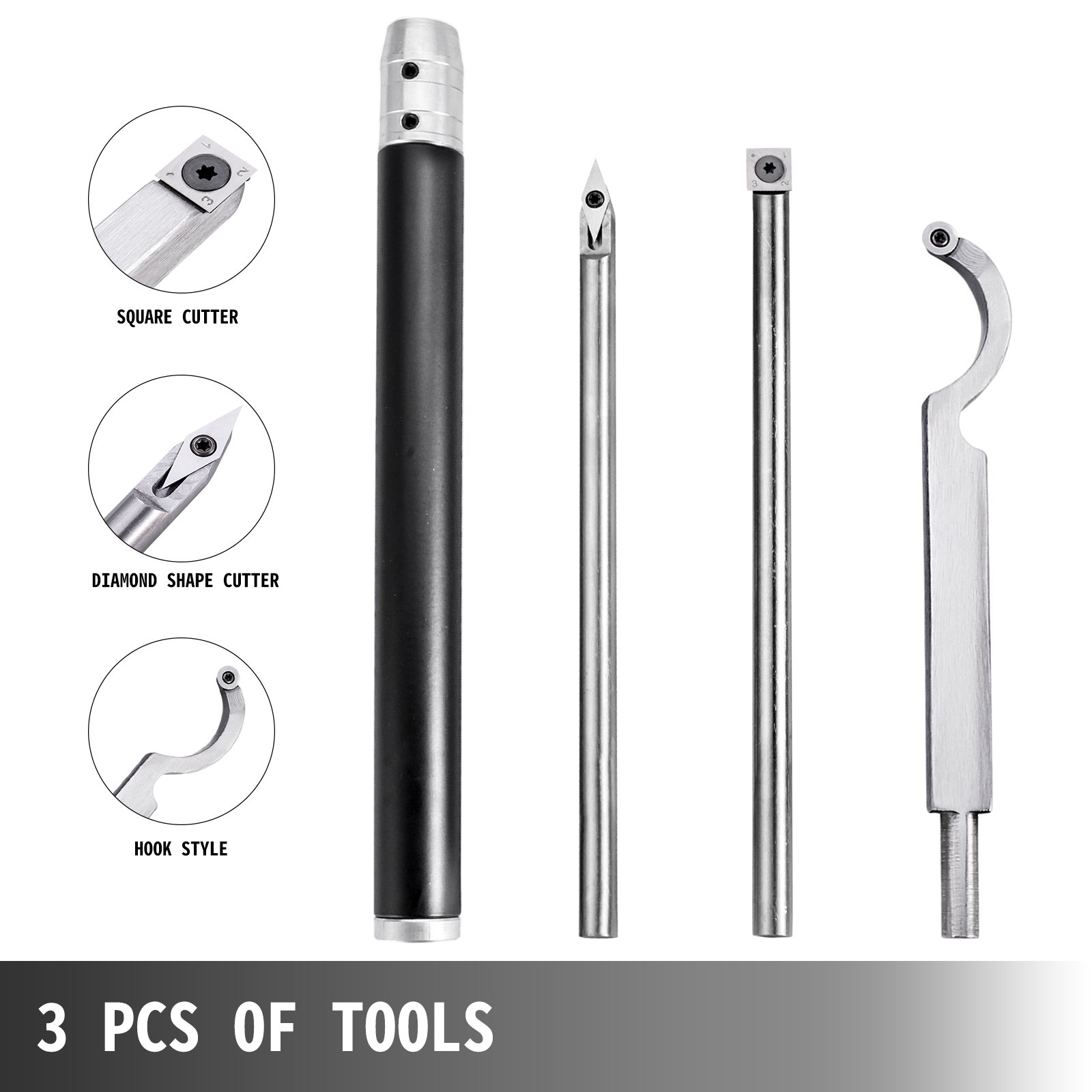 Utensili Per Tornitura Del Legno 3 Pcs E 1295 Mm Maniglia Utensili Da Tornio