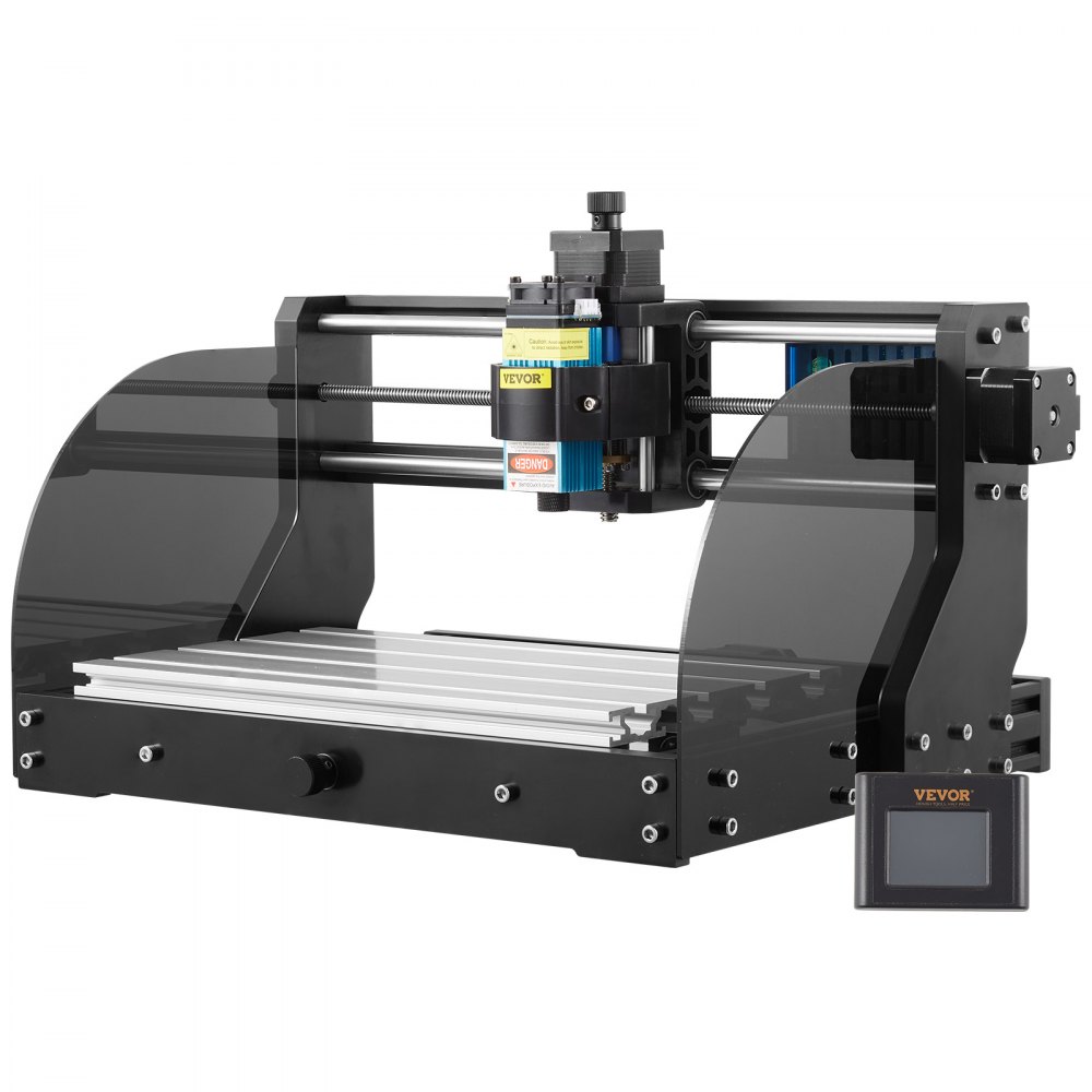 VEVOR Macchina per Incidere CNC Fresatrice 3018 Pro-M Router, 5,5 W 24 V 5 A Fresatura Macchina per Tutti I Tipi di Plastica, Alluminio Morbido, Legno, Acrilico, PVC e Molti Altri Materiali Morbidi.
