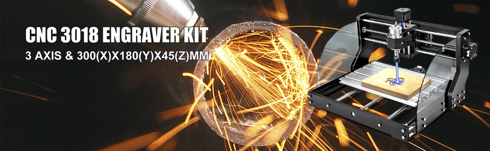 VEVOR Macchina per Incidere Cnc Fresatrice 3018 Pro-M Fresatrice 10000 giri/min 24 V Fresatura Macchina per Tutti I Tipi di Plastica Alluminio Legno Morbido