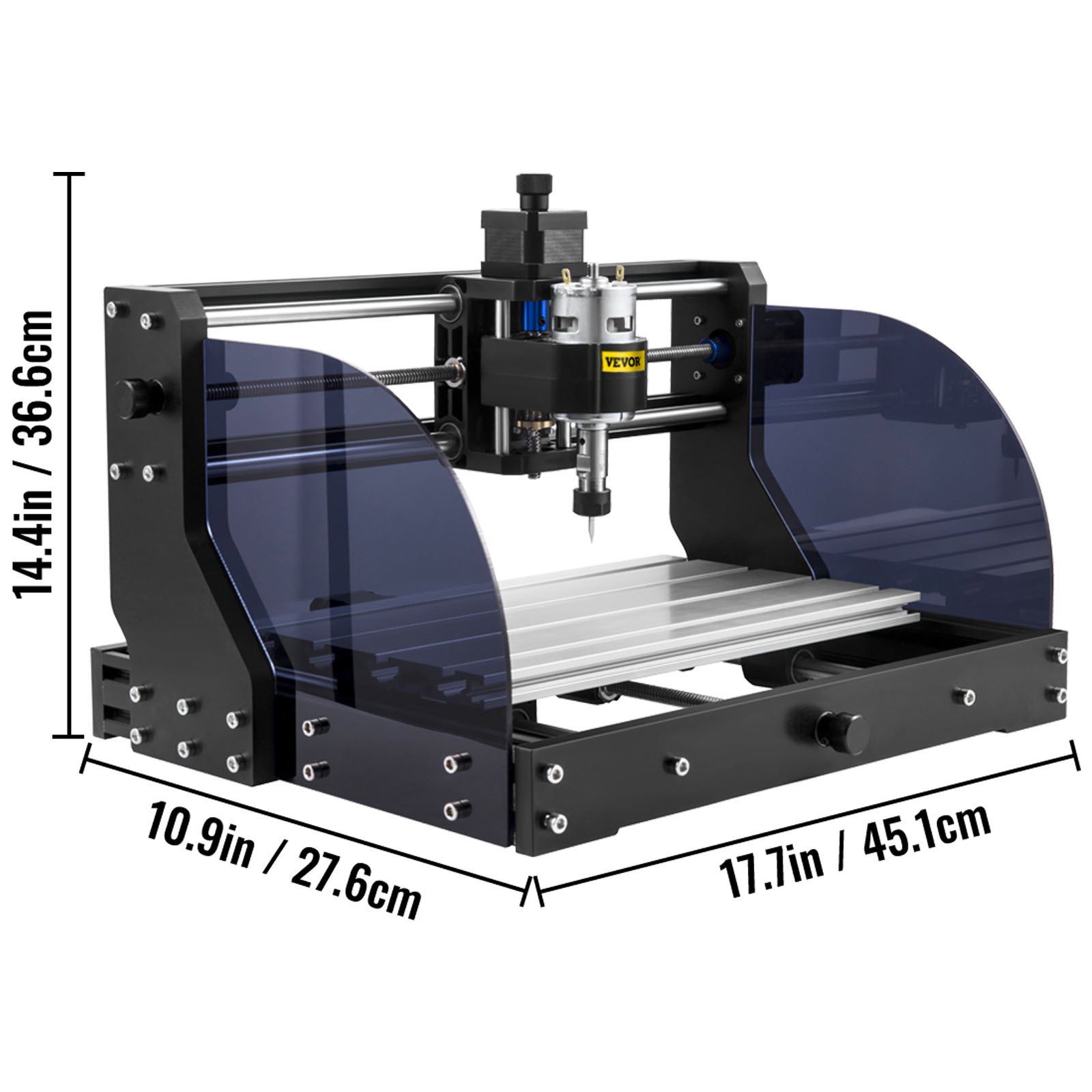 VEVOR Macchina per Incidere Cnc Fresatrice 3018 Pro-M Fresatrice 10000 giri/min 24 V Fresatura Macchina per Tutti I Tipi di Plastica Alluminio Legno Morbido