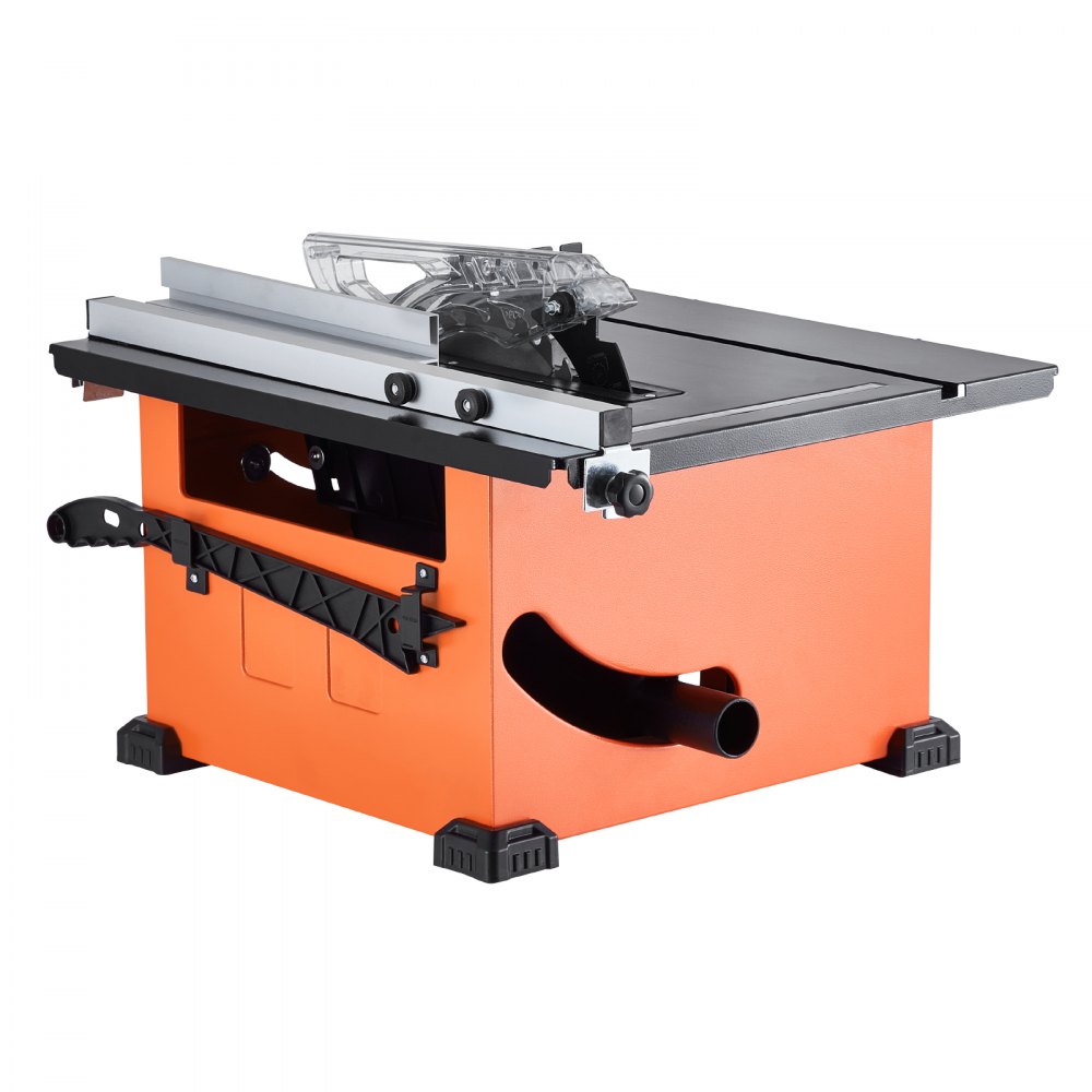 VEVOR Table Saw, 210 mm, 1200 W Construction Saw, 225 mm max. cutting capacity, 4800 rpm cutting speed, with 24-tooth saw blade, miter gauge, for DIY woodworking & furniture making