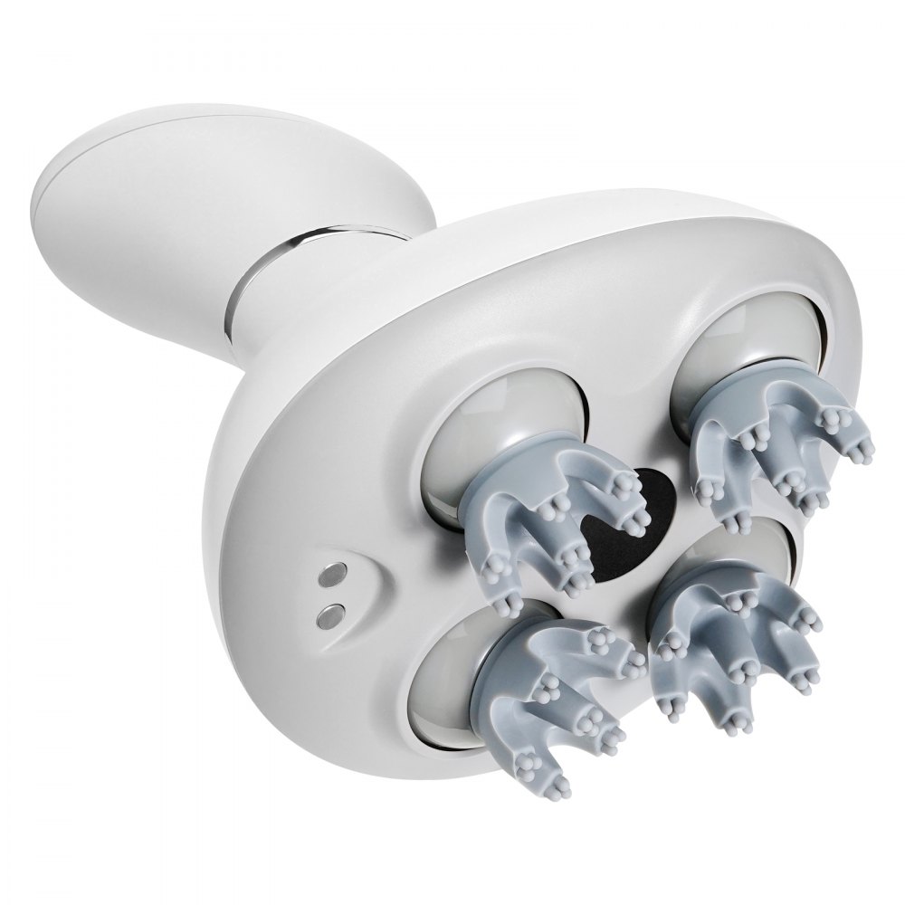 VEVOR Massaggiatore Elettrico per Cuoio Capelluto Ricaricabile IPX7, Capelluto Impastatore Portatile con 8 Testine Massaggianti Rimovibili per Crescita Capelli, Pulizia Profonda,Regalo Genitori