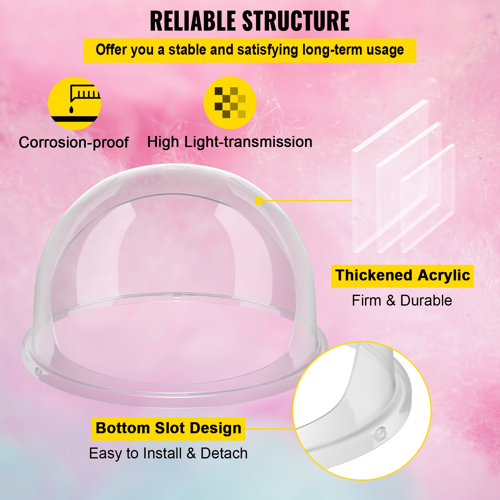 Sneeze guard 52 cm cotton candy machine cover acrylic glass