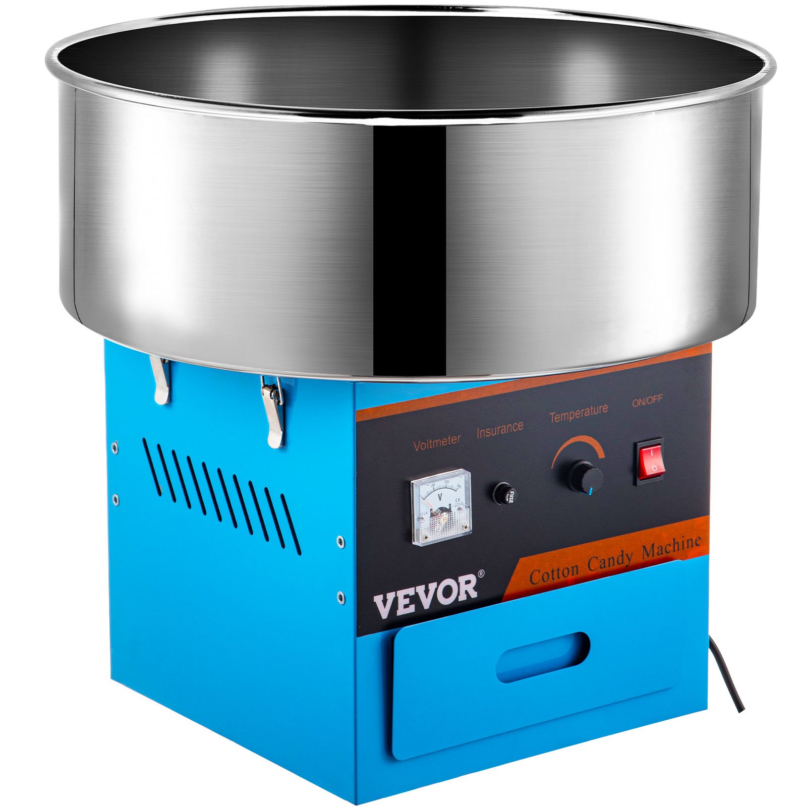 VEVOR Macchina Elettrica per Zucchero Filato Cotton Candy Maker da Banco 900W, Macchinetta per Zucchero Filato in Rosso da Banco Ciotola Diametro 50cm, Macchina Elettrica per Zucchero Filato 13,5kg