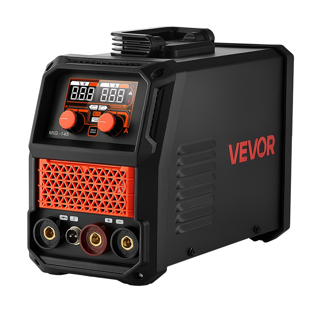 VEVOR Saldatrice MIG 145A 3 in 1 Lift TIG/MIG a Filo Animato Senza Gas/MMA, Macchina Saldatrice Portatile, 220 V, Controllo Sinergico, con Inverter IGBT, Ideale per Metallo, Riparazioni e Fai da Te
