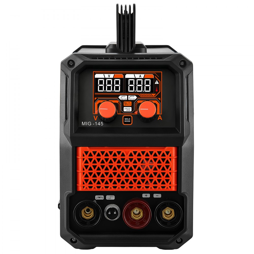 VEVOR Saldatrice MIG 145A 3 in 1 Lift TIG/MIG a Filo Animato Senza Gas/MMA, Macchina Saldatrice Portatile, 220 V, Controllo Sinergico, con Inverter IGBT, Ideale per Metallo, Riparazioni e Fai da Te