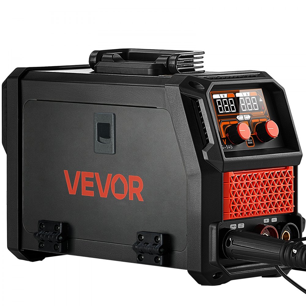 VEVOR Saldatrice MIG 145A 3 in 1 Lift TIG/MIG a Filo Animato Senza Gas/MMA, Macchina Saldatrice Portatile, 220 V, Controllo Sinergico, con Inverter IGBT, Ideale per Metallo, Riparazioni e Fai da Te