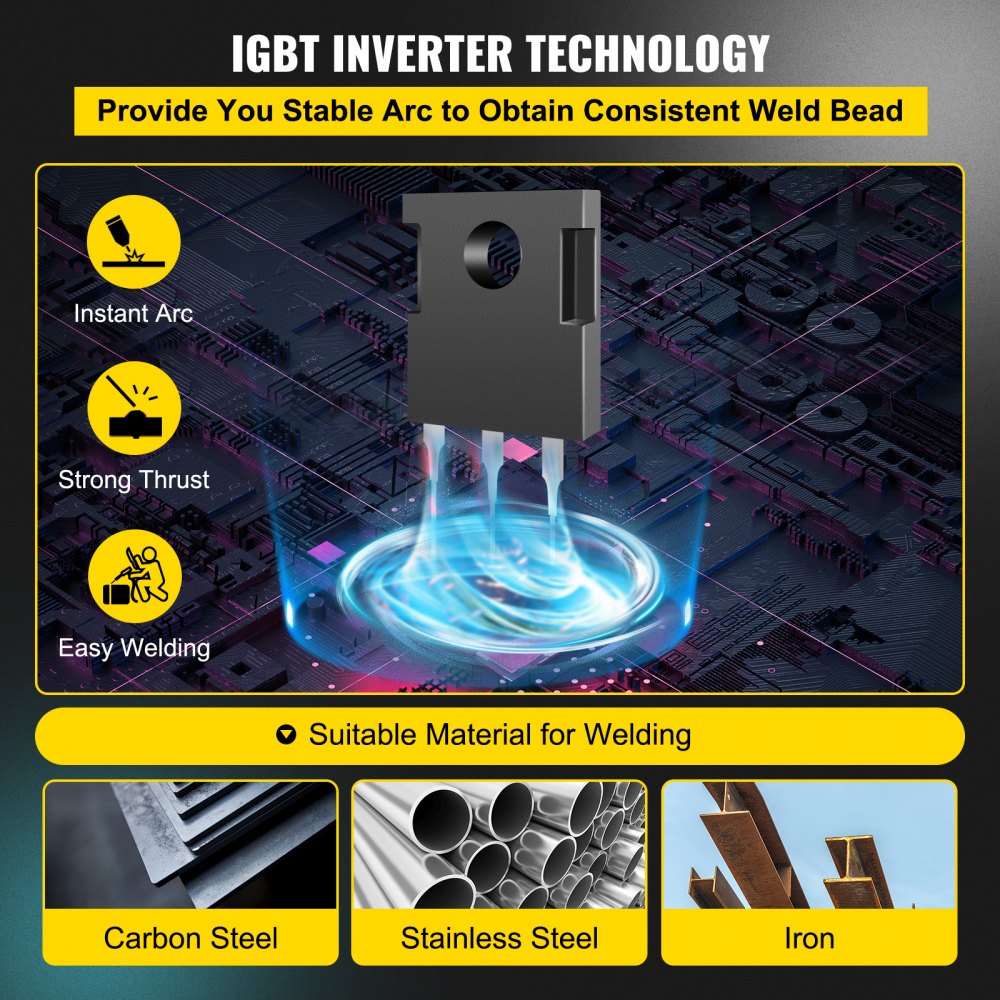 VEVOR Saldatrice MIG 160 Amp Saldatore MIG TIG ad Arco Saldatore 3 in 1 Saldatore 220V Saldatore TIG Sollevatore ARC Saldatore MMA Stick IGBT Saldatore Inverter CC Display Digitale