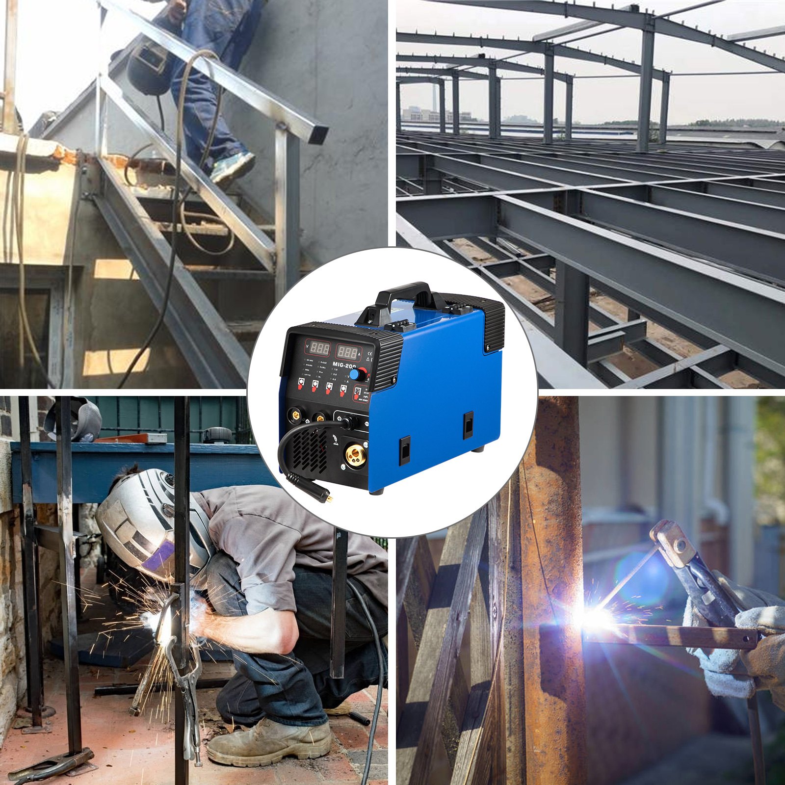 Vevor Taglierina Taglio Plasma Mma Mig Tig 200a Saldatrice Inverter Combinata