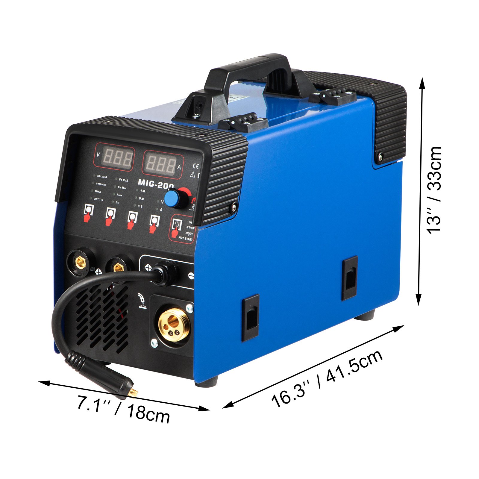 Vevor Taglierina Taglio Plasma Mma Mig Tig 200a Saldatrice Inverter Combinata