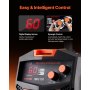 VEVOR Macchina Saldatrice MIG Corrente 130A, Saldatrice MIG Sinergica Filo Animato Senza Gas, Kit Saldatrice Portatile Saldatrice con Tecnologia Inverter IGBT, Macchina Saldatrice Schermo Digitale