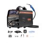 VEVOR Macchina Saldatrice MIG Corrente Uscita 160 A, Saldatrice MIG Sinergica Multiprocesso Portatile Saldatrice MIG Senza Gas Gas MMA Lift TIG 4 in 1 con Tecnologia Inverter IGBT, Schermo LCD