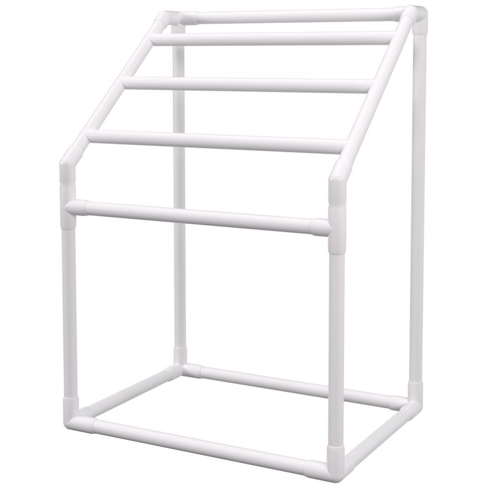 VEVOR Portasciugamani da Terra con 5 Barre, Portasciugamani da Bagno Soggiorno Balcone, Portasciugamani in PVC Portata 25 kg, Organizzatore Portasalviette 5 Piani per Piscina Bagno 94 x 60 x 127 cm
