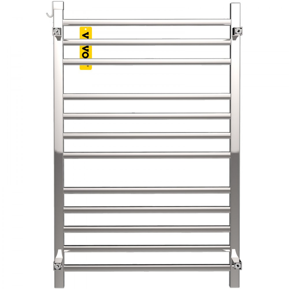 VEVOR Scaldasalviette in Acciaio Inossidabile Lucidato a Specchio capacità di Carico da 5 kg Riscaldatore per Portasciugamani 135 W a 12 Barre Utilizzo per Bagno o Altri Campi Domestici e Commerciali