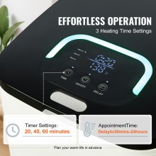 VEVOR 20L Grande Scaldasalviette Secchio con Schermo LED e Spia Luminosa a Forma di U, Scaldasalviette Intelligenti con Timer Regolabile, Accappatoio, Coperta Pigiama, Spegnimento Automatico, Bianco