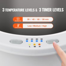 VEVOR Scaldasalviette Secchio Verticale 20 Litri per Bagno SPA Max. 2 Asciugamani Potenza Nominale 465 W Spegnimento Automatico Tempo di Riscaldamento Regolabile 4 Livelli, Riscaldatore Asciugamani