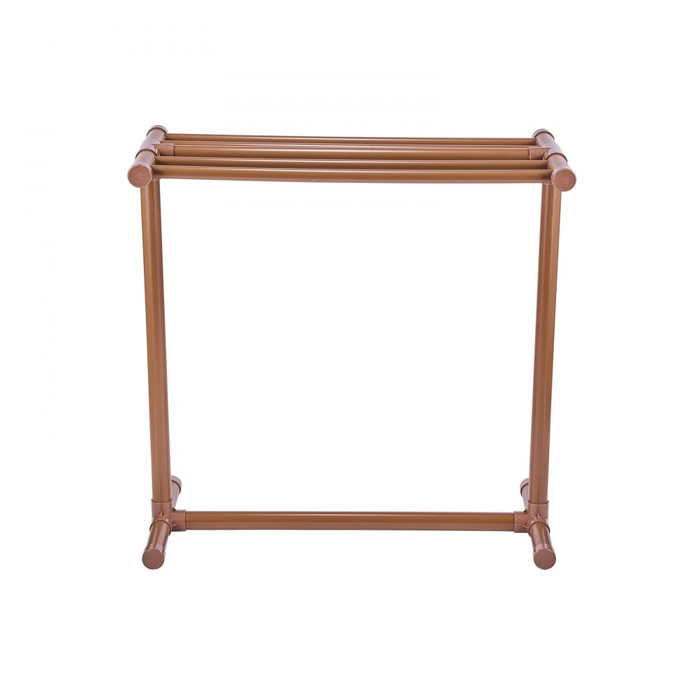 VEVOR Porta asciugamani da piscina, 5 barre, marrone, organizer indipendente a forma di T, con clip, borsa e gancio, per riporre galleggianti e pagaie, spiaggia, bordo piscina