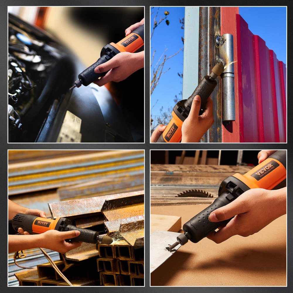 VEVOR Smerigliatrice Elettrica 820W 7A Utensili Fai-da-te Mini Smerigliatrice 7000-30000giri/min 6 Velocità Regolabili Cavo 1,8m per Taglio Saldatura Lavorazione del Legno, Smerigliatrice Elettrica