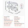 VEVOR Mobiletto Angolare Cieco Destro Oscillante, Organizer Estraibile Capacità 32 kg, Vassoio Oscillante Regolabile in Altezza a 2 Livelli, Organizer con Chiusura Ammortizzata, Apertura a Destra