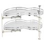 VEVOR Mobiletto Angolare Cieco Sinistro Oscillante, Organizer Estraibile Capacità 32 kg, Vassoio Oscillante Regolabile in Altezza a 2 Livelli, Organizer con Chiusura Ammortizzata, Apertura a Sinistra