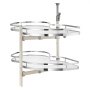 VEVOR Mobiletto Angolare Cieco Sinistro Oscillante, Organizer Estraibile Capacità 32 kg, Vassoio Oscillante Regolabile in Altezza a 2 Livelli, Organizer con Chiusura Ammortizzata, Apertura a Sinistra