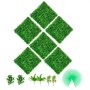VEVOR Artificiale Pannello da Siepe di Bosso 6 Pezzi da 50,8 x 50,8 cm, Siepi Artificiali, Recinzione Artificiale Bosso, Edera Finta Effetto Realistico Decorazione Plastica Verde, Spessore da 4 cm