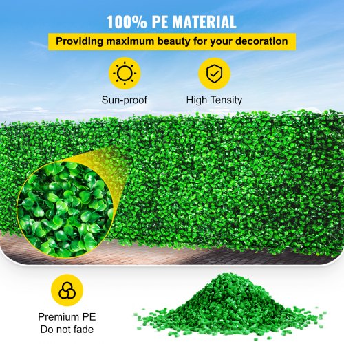 VEVOR Pannelli Muro Erba Artificiale 8 Pezzi 20 X 20 Pollici, 3D Bosso Per Decorazione Interna Esterna Recinzione Edera Siepe Giardino 94706295 VEVOR Pannelli Muro Erba Artificiale 8 Pezzi 20 X 20 Pollici, 3D Bosso Per Decorazione Interna Esterna Recinzione Edera Siepe Giardino 94706295
