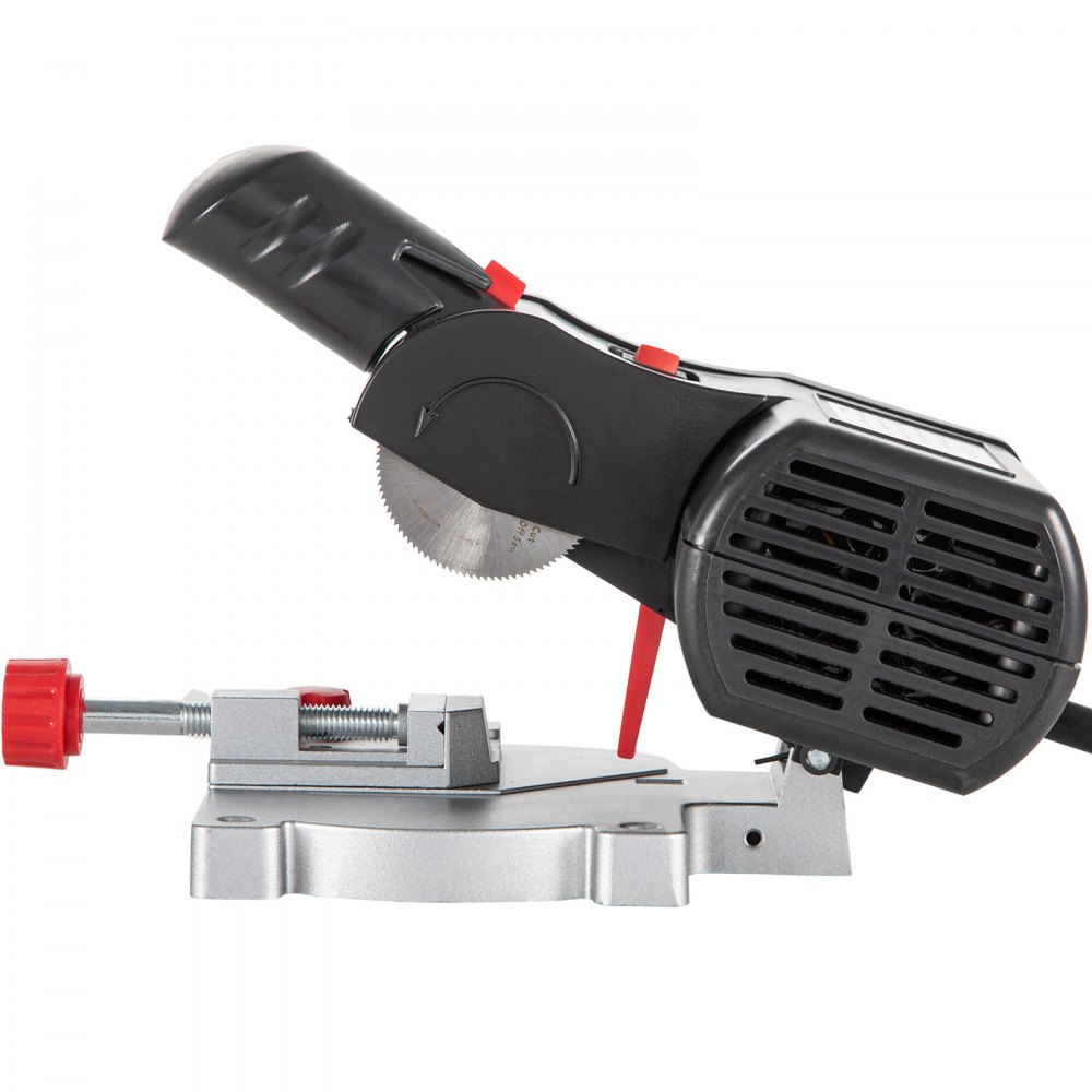 VEVOR Mini Troncatrice Affilacatena da Banco Portabile 90 W con 2 Lame Angolo Regolabile fino a 45°, Mini Affilacatena da Banco 7800 giri / min Troncatrice per Metallo Legno Plastica Alluminio Ferro