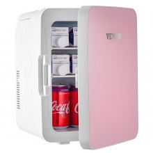 VEVOR Mini Frigorifero con Regolazione della Temperatura Rosa Scuro, 10 Litri CA 220 V 48 W Mini Refrigeratore e Riscaldatore per Casa, Ufficio, Dormitorio, Camera d'Albergo, Auto, Veicolo a Motore