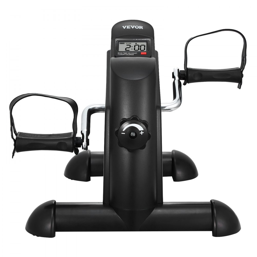 VEVOR Pedale Portatile per Esercizi da Scrivania, Mini Cyclette per Braccia Gambe per Esercizi di Resistenza Multilivello in Bicicletta con Display LCD e Tappetino Antiscivolo per Casa Ufficio