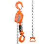 VEVOR Mini Paranco a Catena Manuale Altezza di Sollevamento 2,8m Capacità Carico Max. 0,5 Tonnellate Forza di Trazione 260N, Paranco a Catena Manuale per Sollevamento 0,5T in Acciaio al Carbonio G80