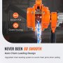 VEVOR Verricello Elettrico Mini Paranco a Catena Manuale Altezza di Sollevamento 1,4m Capacità Carico Max 0,25 Tonnellate Forza di Trazione 140N Paranco a Catena Manuale