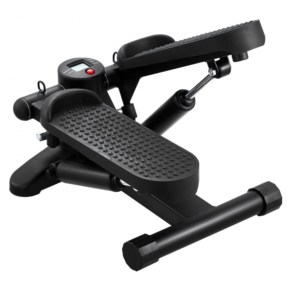 VEVOR Stepper, Mini Stepper per Esercizi a Casa Capacità Carico 150 kg, Stepper Idraulico Fitness Twist con Fasce di Resistenza, Attrezzatura Cardio per Allenamento Corpo, Saliscale con Monitor LCD
