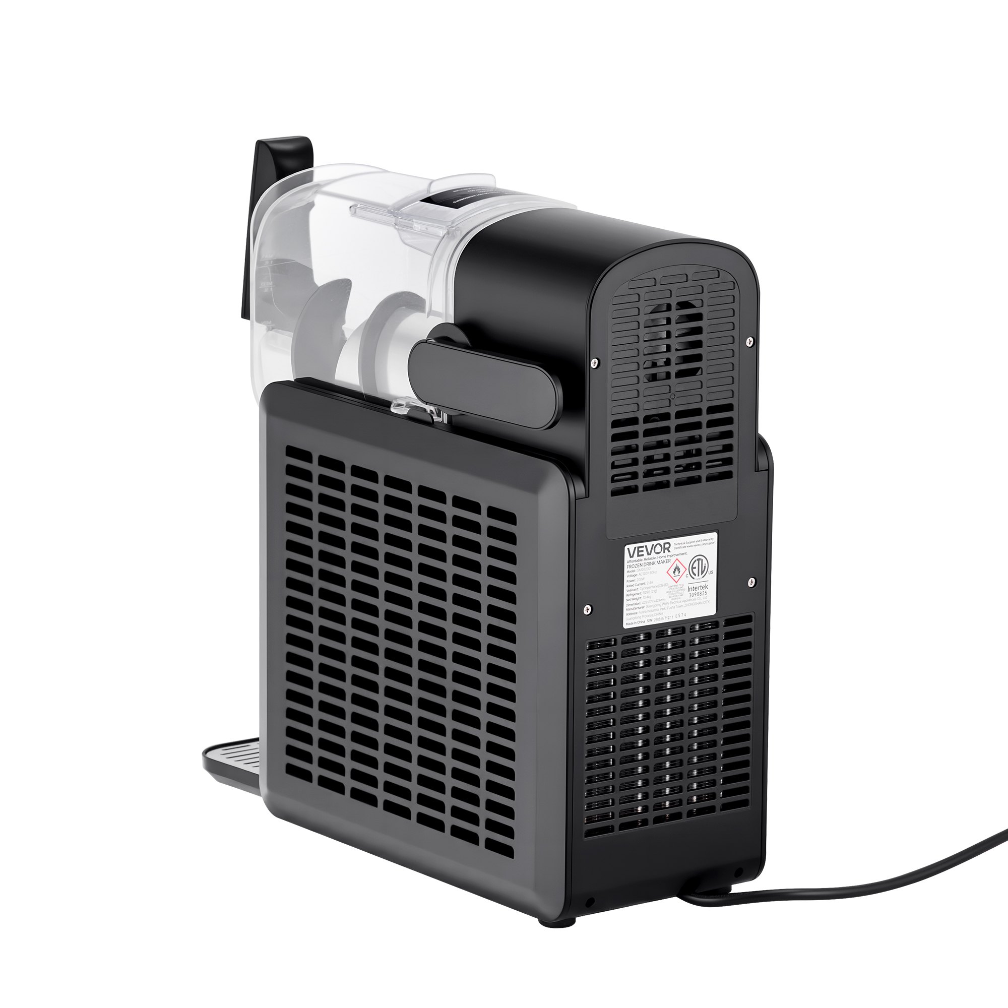 VEVOR Macchina per Granita da 2,6 L, Macchina per Bevande Ghiacciate Fredde con 5 Programmi Preimpostati, Funzinoe Autopulizia, Ghiacciate, Frappé, Milkshake, Cocktail