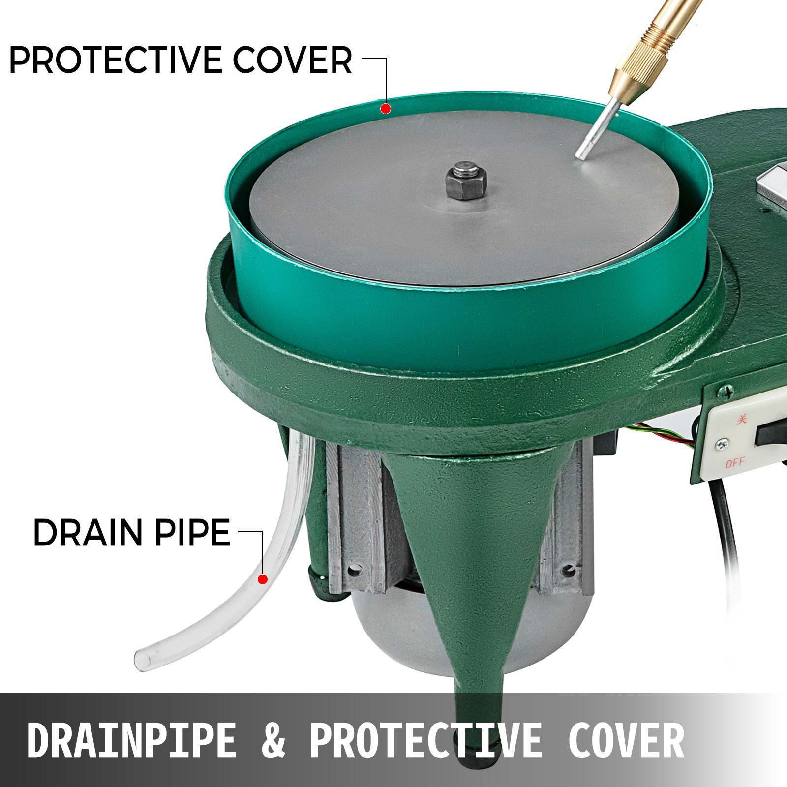 Lucidatrice Per Gioielli Lucidante Smerigliatrice Da Banco 2800rpm Verde