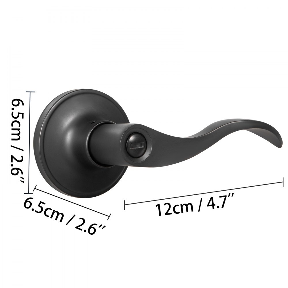 Maniglia Porta Interna Leva Curva 5 Pezzi Camera Da Letto Bagno Manopola Blocco