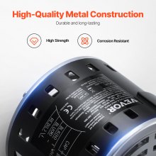 VEVOR Motore del Ventilatore della Fornace 0,24 kW 220 V 1,95 A Motore per Soffiatore per Fornace, 1250 RPM 3 Velocità, Diametro Albero 10 mm Lunghezza Albero 20 mm Condensatore CBB60 15 μF/450 V