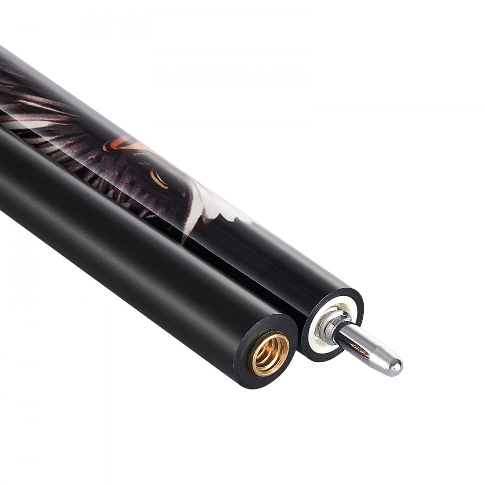 VEVOR Stecca da Biliardo in Legno Acero Canadese da 1473,2 mm e 538 g con Punta Multistrato e Anello di Collegamento in ABS, 1 Pezzo Stecche per Biliardo Professionale, Bar, Casa, Ufficio