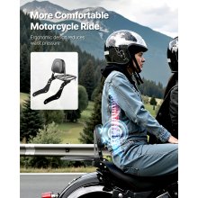 VEVOR Schienale Posteriore per Moto con Portapacchi per Honda Rebel 2017-2022