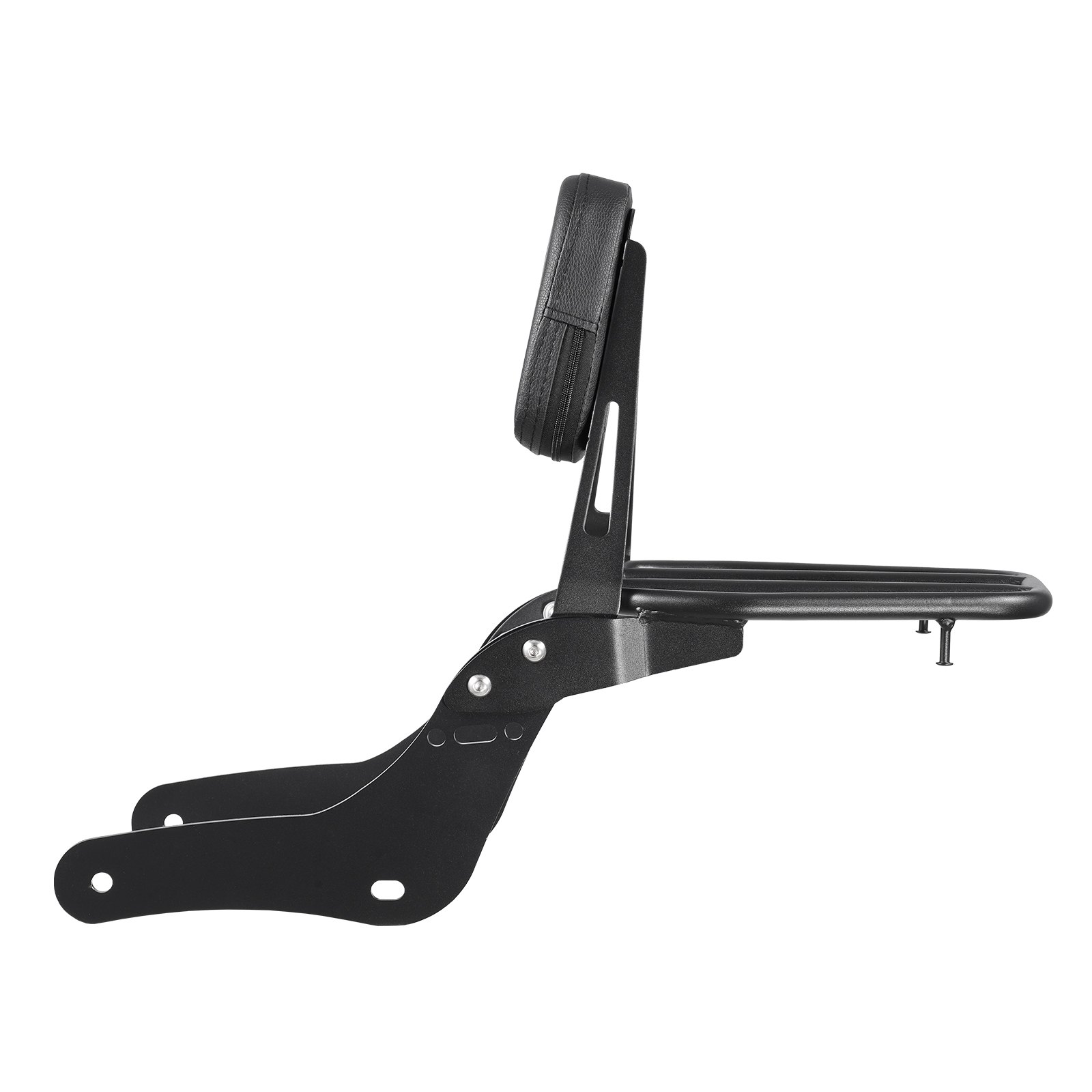 VEVOR Schienale Posteriore Moto Portapacchi, Compatibile con Honda Rebel CMX300 CMX500 2017-2022, Altezza 445mm, Schienale Passeggero Rimovibile, Telaio in Metallo Imbottitura Posteriore in Pelle