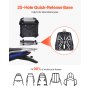 VEVOR Bauletto per Moto 45 L Baule per Moto Staccabile con Rivestimento in Pelle
