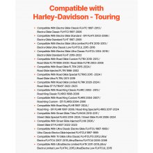 VEVOR Schienale Posteriore per Moto per Modelli Harley-Davidson Touring 310 mm