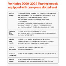 VEVOR Schienale Posteriore Regolabili per Moto per Harley Touring 2009-2024