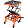 VEVOR Ponte Sollevatore Idraulico a Forbice per Moto da Officina Capacità Max. 200kg Altezza Regolabile 34-90,5 cm, Ponte Sollevatore Alzamoto da Officina Operazione Idraulica Piattaforma 41,5 x 35 cm
