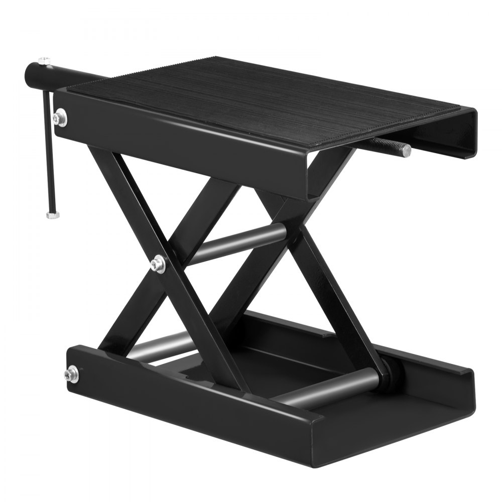 VEVOR Cric per Moto, 1100 Libbre Martinetto a Forbice per Motociclo, Tavolo Elevatore per Motocross, Antiscivolo Colore Nero, Sollevatore a Forbice Cavalletto per Moto da 498,95 kg Altezza Regolabile
