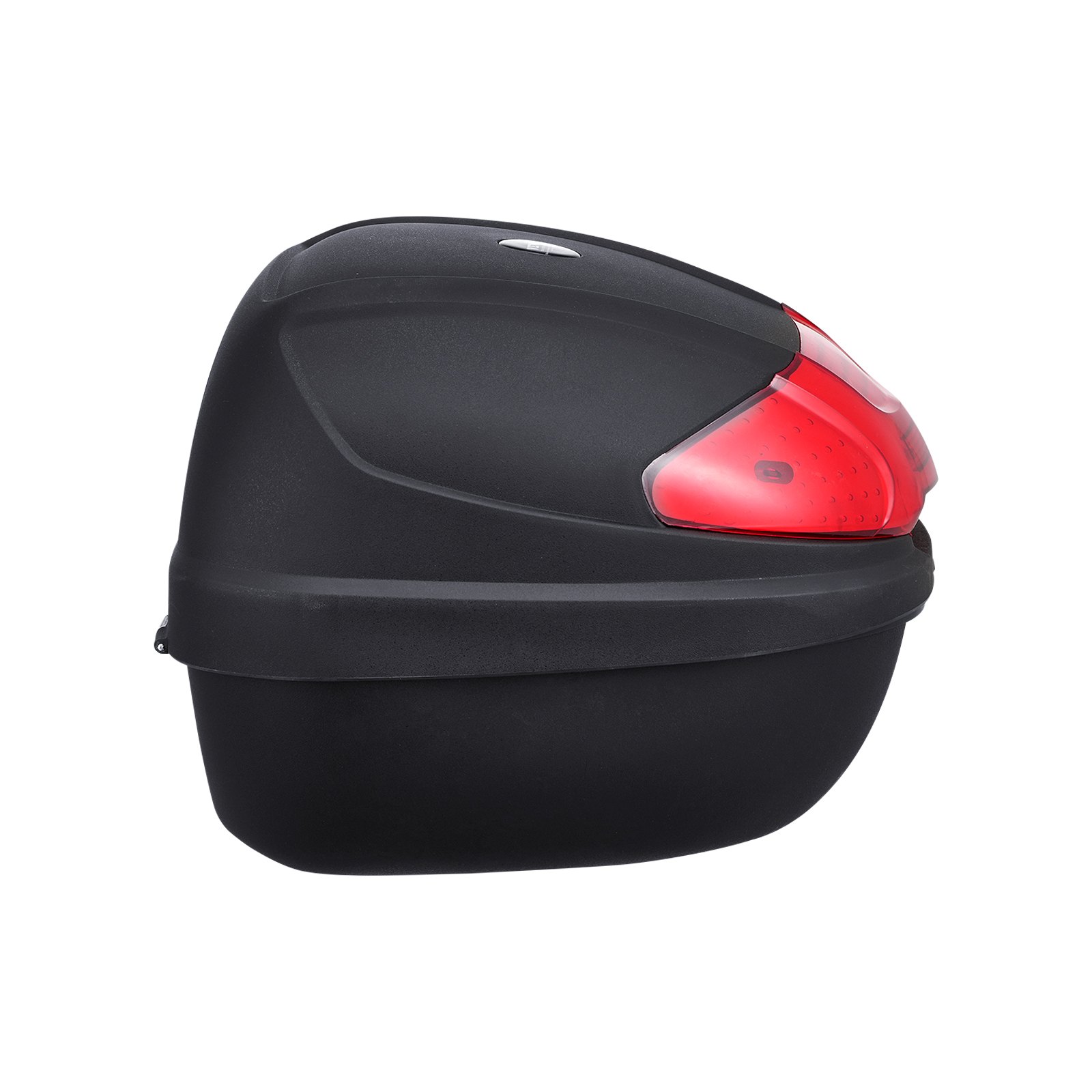 VEVOR Motorcycle Top Case, 24L Rear Box made of PP Material with Reflective Panel, Waterproof & Removable Motorcycle Top Box with Multi-Hole Base, Helmet Case (408 x 390 x 285 mm)